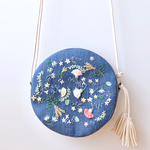 刺繍丸ポシェット✳︎いろは