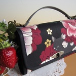 百華繚乱クロネコ大和のお財布バック(黒)B