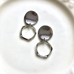 シルバープレートとフープのピアス☆イヤリング