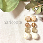 shell earring (yonmaru)[イヤリング]///ヴィンテージボタン.ウェディング、結婚式やパーティにも