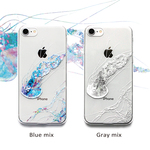 004 クラゲ(カラーver) iPhoneケース スマホケース iPhone17e〜 Android アート クリア 海月