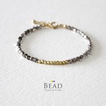 GRAY×GOLD チェコビーズブレスレット