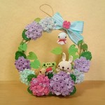 梅雨でもルンルン♪あじさい2wayリース④