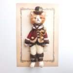 スチームパンクねこマスコット☆羊毛フェルト