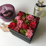 ★Flower Box★プリザーブドフラワーボックス☆レッド×ピンクMサイズ☆母の日