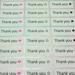 meg391様ご確認用☆ ちょこんと貼れるThank you シール【ワンポイント・ホワイトver.】