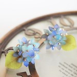 【ピアス】紫陽花好きさんのための、そのまんま紫陽花ピアス【アンティークブルー】