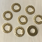 GOLD PLASTICS ROUND RING FOOP DESIGN CABOCHONS PARTS