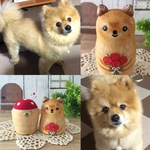 M様ペットオーダー品＊ポメラニアンマトリョーシカ＊羊毛針山