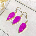 ピンクドゥルージペアシェイプピアス
