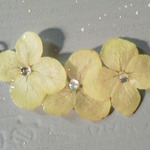再販　アナベル（紫陽花）押し花ネックレス