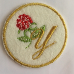 ハンドメイド イニシャル ワッペンS