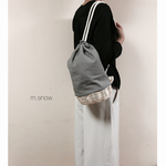   [新作] kagoきんちゃく リネン   Lサイズ