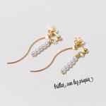 パール ピアス  バックチャーム オフィス