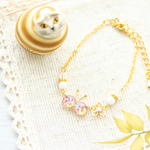 【受注製作】*chouchoとお花のブレスレット*