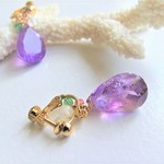 天然石　カラフルアメジストイヤリング