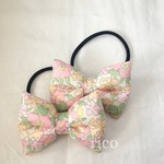 新作！！liberty リバティ☆ふわもこリボンのヘアゴム