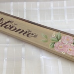 ＊トールペイント＊  バラのwelcomeプレート（お買得品）