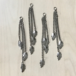 SILVER CHAIN LEAF CHARM PARTS