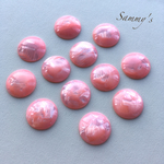 セルロース カボション ボーダーマーブルピンク 18mm  4個set