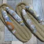 布ぞうり：再販milk tea 24.5cm/Ｐrovence sun flowers