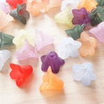 35個 17ｍｍ ③ フラワーキャップ ビーズ 色MIX 花 花びら カップ 