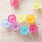 50個 10ｍｍ フラワーキャップ ビーズ 色MIX