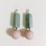 pink×green naturalピアス
