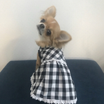 モノトーンギンガムチェックワンピ犬服  オーダー