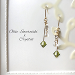 ♡大人カラー♡Olive Green × Crystal ♡ カーキクリスタル