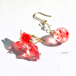 夏を彩る金魚ピアス/イヤリング 赤