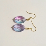 ☆プチプラ☆グラデーションオーバルピアス ピンク×ブルー