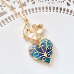 Open Heart ネックレス✧*｡カリビアンブルー