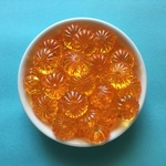 かぼちゃのアクリルビーズ（クリアオレンジ/40個）