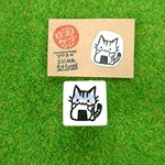 ミニはんこ～おにぎりねこ