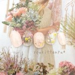 再販100超＊結婚式に 押し花 mermaid＊ネイルチップ 付け爪 つけ爪 ブライダル ウェディング 白無垢 成人式 振袖 シンプル 花柄 春 夏 秋 冬 卒業式 プリザ パール ピンク 上品 