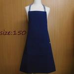 子ども用エプロン ゴムタイプ 紺 ギンガムチェック 150 子供用エプロン