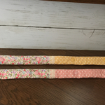 オーダーの品 1.5cm幅紐カバー 小花柄×ピンク・イエロー