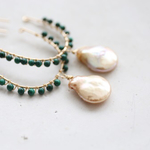  14KGFmalachite keshipaerl pierce[kgf0221]