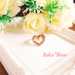 【送料無料】スワロフスキー✨オープンハートリング💍グルーデコ ゴールド