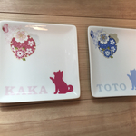 再販✖️3和柄が似合う✨柴犬🐾シルエットスクエアプレート