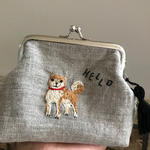 柴犬のがま口ポーチ♡