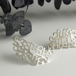 【再販・送料無料・受注製作】透かしナンバー片耳ピアス / silver 