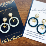 ヒトデと涼しげフープのイヤリング・ピアス