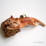 島猫 シリーズ しまねこ ネコ キーホルダー 革 レザー 猫 ねこ 茶虎 島名有り　猫グッズ