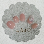 薔薇　フレンチネイルチップ