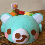 フェルト ままごと くまちゃん ランチカー ハンドメイド