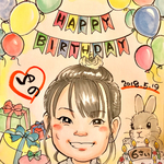 お誕生日や記念似顔絵  プレゼントにも
