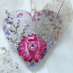再販！透明に花びらが浮かぶ♡ゴージャスなハートゴールド