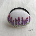 サルビア  刺繍ヘアゴム5.5  ブローチへ変更可能